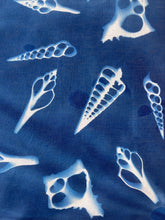 Load image into Gallery viewer, Seashells Cyanotype Bandannas – Limited Edition