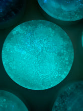 Load image into Gallery viewer, Wood Brain by Lindsay Zuelich Epoxy glow in the dark mini moon
