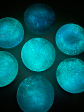 Load image into Gallery viewer, Wood Brain by Lindsay Zuelich Epoxy glow in the dark mini moon
