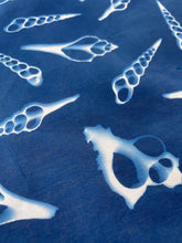 Load image into Gallery viewer, Seashells Cyanotype Bandannas – Limited Edition

